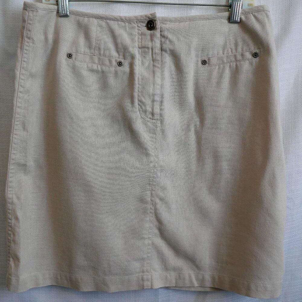 Christopher & Banks LINEN skirt SZ10